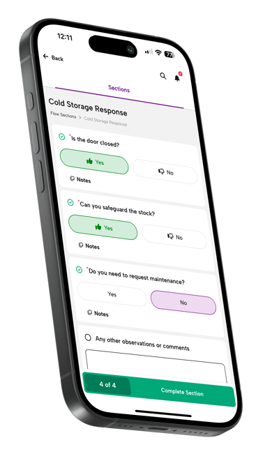 Food Safety Phone Mockup