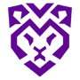 Fearlessness lion icon in purple