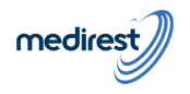 The Medirest logo in white