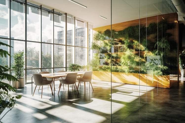 Modern green office meeting room  750x500
