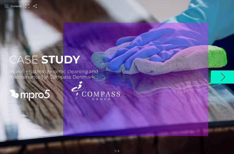 Front cover of mpro5's case study with Compass Denmark