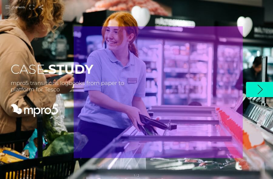 The cover of mpro5s Tesco Case Study